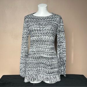 Style & Co Gray Crew Neck Sweater with Textured Knit